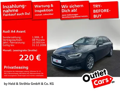 Audi Audi A4 Avant 40 TDI S tronic STANDHZG EL-HECKKL. NAV im Leasing von Null-Leasing