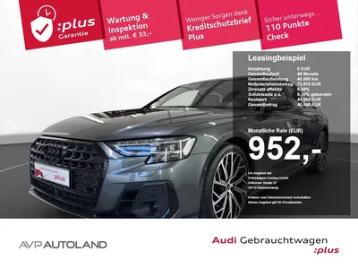 Audi Audi S8 TFSI quattro Tiptronic Individual AHK+PANO UP im Leasing von Null-Leasing