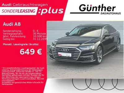 Audi Audi A8 60 TFSIe QUATTRO+HUD+360°+PANORAMADACH+B&O+ im Leasing von Null-Leasing