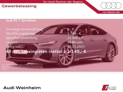 Audi Audi RS7 RS 7 Sportback quattro tiptronic im Auto Abo von LeasingMarkt.de