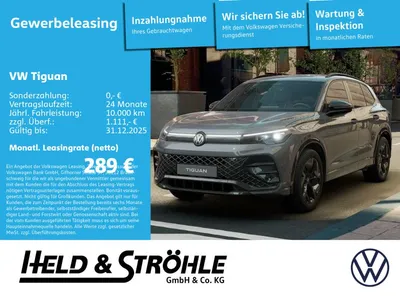 VW Volkswagen Tiguan R-Line 2.0 TSI /204PS / BLK / WKR /  SHZ im Auto Abo von Null-Leasing
