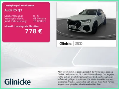 Audi Audi RS Q3 2.5 TFSI qu. AHK LM 22" LED Nappa 360 im Leasing von Null-Leasing