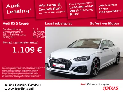 Audi AUDI RS 5 Coupé tiptr. MATRIX PDC RFK NAVI VIRTUAL im Auto Abo von Null-Leasing
