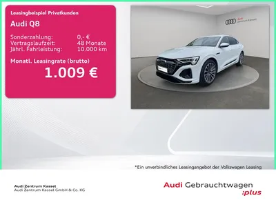 Audi Audi Q8 SB e-tron qu. S line Matrix Pano HuD AHK 360° im Leasing von Null-Leasing