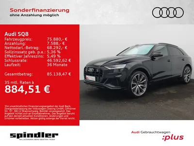 Audi Audi SQ8 TFSI quattro/ HD-Matrix, Air, Pano, B&O, AHK im Leasing von Null-Leasing