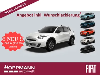 Fiat FIAT 600e 1.2 Hybrid T3 *LIMITIERTE AKTION 125 JAHRE* im Auto Abo von Null-Leasing