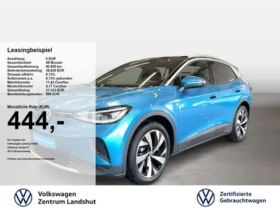 VW Volkswagen ID.4 Pro electric Automatik 2xKlima ACC AHK AUT im Leasing von Null-Leasing