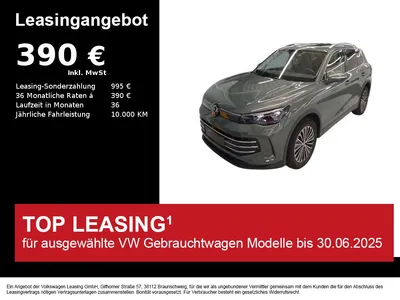 VW VW Tiguan Elegance Neues Modell 2.0 TDI ACC+AHK+IQ- im Auto Abo von Null-Leasing