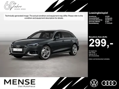 Audi Audi A4 Avant Advanced 40 TDI S tronic S line HUD ACC im Leasing von Null-Leasing