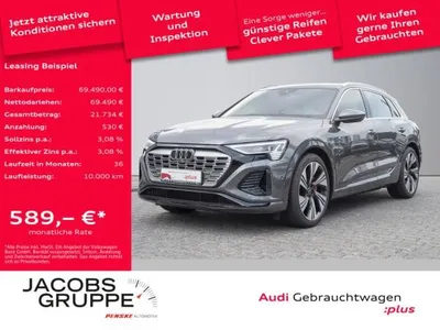 Audi Audi Q8 e-tron 55 S line/Matrix/HuD/22KW/360°/ACC/22Zoll im Auto Abo von LeasingMarkt.de
