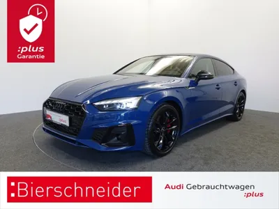 Audi AUDI A5 Sportback 45 TFSI qu. S tronic 2xS line LASER PANO HEAD-UP VIRTUAL AHK UMGEBUNGSKAMERA ACC NAVI LEDER PDC 19 CONNECT DAB ASSI im Auto Abo von Null-Leasing