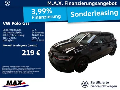 VW Volkswagen Polo GTI 2.0 TSI DSG IQ.LIGHT+APP+ACC+DCP+KAMERA im Leasing von Null-Leasing