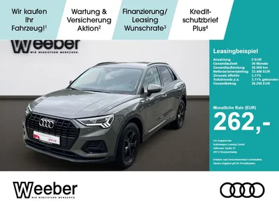 Audi Audi Q3 *AHK*NAVI*LED*GRA*18ZOLL*KESSY*SHZ*5J GAR im Leasing von Null-Leasing