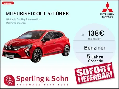 Mitsubishi Mitsubishi Colt 1.0 5-Türer ❗"SOFORT LIEFERBAR"❗ ✔️Parksensoren, Apple-CarPlay + Android-Auto✔️ im Leasing von LeasingMarkt.de