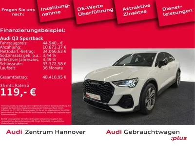 Audi Audi Q3 Sportback S line 35 TFSI Kamera AHK LED virtual Navi im Auto Abo von LeasingMarkt.de