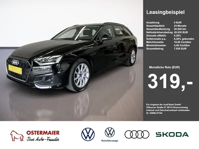 Audi Audi A4 Avant 40TDI 204PS S-TRONIC 2xPDC.NAVI.MATRIX. im Leasing von Null-Leasing