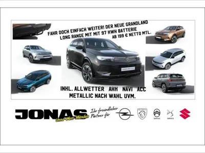 Opel Opel Grandland Electric Long Range Edition Gewerbeangebot ab 199 € netto inkl. Allwetter NAVI AHK el. Heckklappe im Auto Abo von LeasingMarkt.de