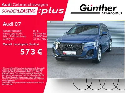 Audi Audi Q7 50 TDI S LINE+WINTERRÄDER+7 SITZER+LUFTFEDERU im Auto Abo von Null-Leasing