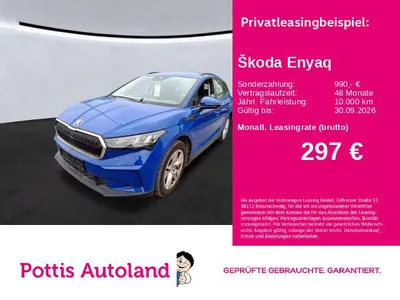 Skoda Skoda Enyaq 50 LOFT NAVI KAMERA KLIMA LED PDC im Leasing von Null-Leasing