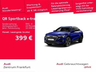 Audi Audi Q8 Sportback e-tron 55 S-LINE PANO+B&O+MEMORY+HU im Leasing von Null-Leasing