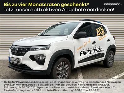 Dacia Dacia Spring Business Leasingrate 147¤ ohne Anzahlung! im Auto Abo von Null-Leasing