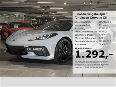 Chevrolet Corvette C8 Stingray Cabriolet 3LT Frontlift Vollausstatt im Auto Abo von Null-Leasing