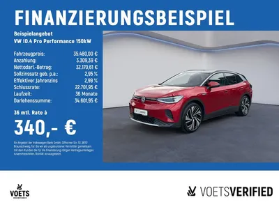 VW Volkswagen ID.4 Pro Performance 150kW MATRIX_LED+AreaView im Leasing von Null-Leasing