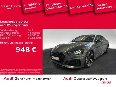 Audi Audi RS5 RS 5 Sportback 2.9 TFSI quattro HuD LaserPano B&O Kamera im Auto Abo von LeasingMarkt.de