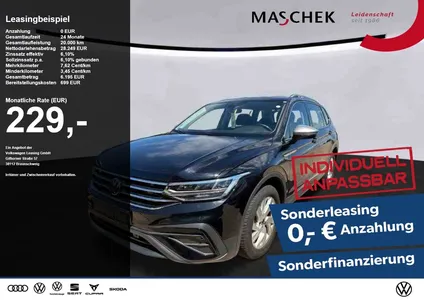 VW Volkswagen Tiguan Allspace Life 1.5 TSI DSG AHK Navi ACC 7- im Leasing von Null-Leasing