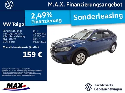 VW Volkswagen Taigo 1.0 TSI LIFE DSG LED+KAMERA+PDC+DCP+ACC+ im Leasing von Null-Leasing