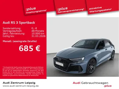 Audi Audi RS3 RS 3 Sportback *abged. Matrix*HuD*Sonos*280kmh* im Auto Abo von LeasingMarkt.de