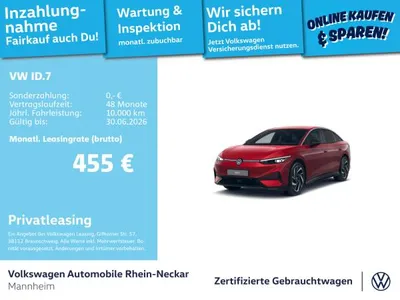 VW Volkswagen ID.7 Pro S GAR 2030 Navi AHK Kamera uvm im Leasing von LeasingMarkt.de