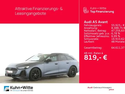 Audi Audi A5 Avant 2.0 TFSI S line Pano+RFK+B&O+StandH im Leasing von LeasingMarkt.de