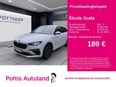 Skoda Skoda Scala 1.0 TSI DSG TOUR NAVI AHK KAMERA MATRIX im Leasing von Null-Leasing