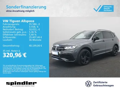 VW Volkswagen Tiguan Allspace R-LineBlack 2.0TDI 4M DSG / Pano im Leasing von Null-Leasing