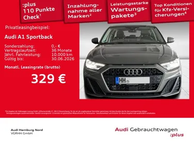Audi Audi A1 Sportback 30 TFSI S line S tronic Nav Kamera im Leasing von LeasingMarkt.de
