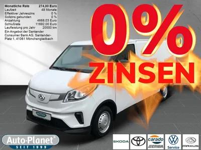 Maxus Maxus eDeliver 3 L2 Kasten *CAM*DAB*PDC*TEL*SHZ*KLIMA* im Auto Abo von Null-Leasing