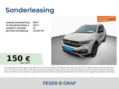 VW Volkswagen T-Cross Style 1.0 TSI AHK NAVI KAM APP LED im Leasing von LeasingMarkt.de