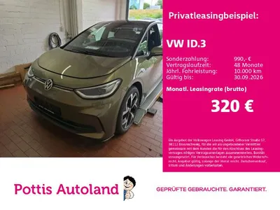 VW Volkswagen ID.3 Pro S NAVI KAMERA IQ.LIGHT SITZHZG im Leasing von Null-Leasing