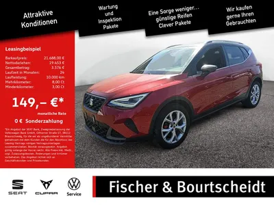 Seat Seat Arona 1.0 TSI FR DCC KAMERA NAVI ACC FACEL. LED im Leasing von Null-Leasing