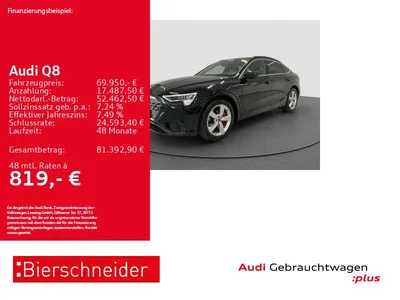 Audi Audi Q8 Sportback 55 e-tron S-Line AHK MATRIX HuD 360 im Auto Abo von Null-Leasing
