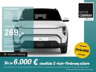 Kia Kia EV3 58kWh Air +MY26+Aktion+Navi+R.Kam.+PDC+V+H++ im Auto Abo von LeasingMarkt.de