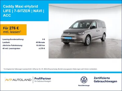 VW Volkswagen Caddy Maxi eHybrid LIFE | 7-SITZER | NAVI | ACC im Leasing von Null-Leasing