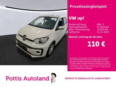 VW Volkswagen up! 1.0 MPI MOVE UP! KAMERA PDC SITZHZG DAB+ im Leasing von Null-Leasing