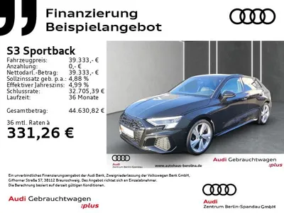 Audi Audi S3 Sportback *MATRIX*B&O*Opt.-Schwarz+*NAV+*ACC* im Auto Abo von Mobile.de