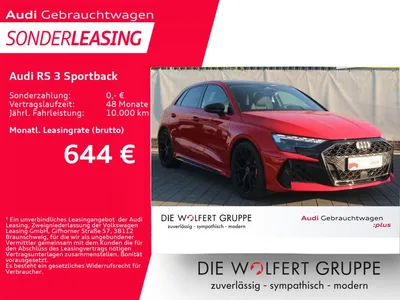Audi Audi RS 3 Sportback RS-SPORTAGA*280KM/H*PANO*HUD*ACC im Leasing von Null-Leasing
