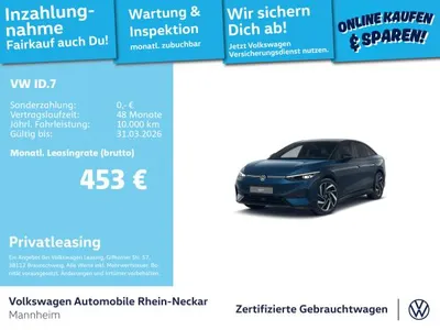 VW Volkswagen ID.7 Pro S GAR2030 Navi AHK Kamera Head up uvm. im Leasing von LeasingMarkt.de