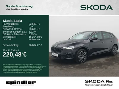 Skoda Skoda Scala Tour Black 1.5 TSI DSG / Navi, LED, RFK im Leasing von Null-Leasing