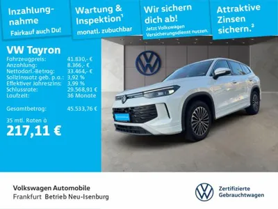 VW Volkswagen Tayron 2.0 TDI DSG Life 4Motion Navi AHK Fahrassistent Sprachassistent "IQ.LIGHT" - HD-Matrix-Scheinwerfer im Auto Abo von LeasingMarkt.de