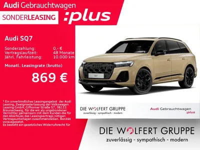 Audi Audi SQ7 SUV PANO*AHK*B&O*ACC im Leasing von Null-Leasing